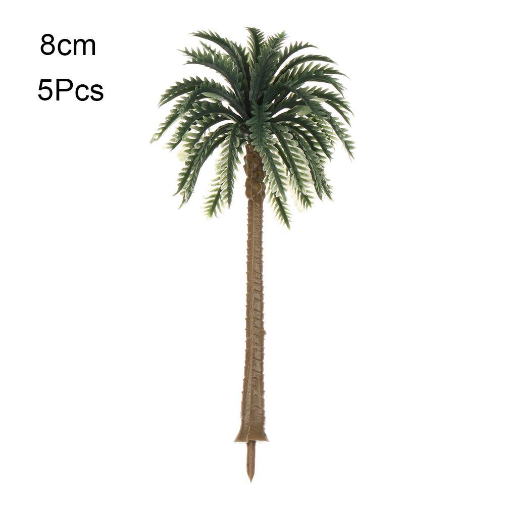 5Pcs Plastic Coconut Palm Tree Miniature Plant Pots Bonsai Craft Micro Landscape DIY Decor  Scenery Model