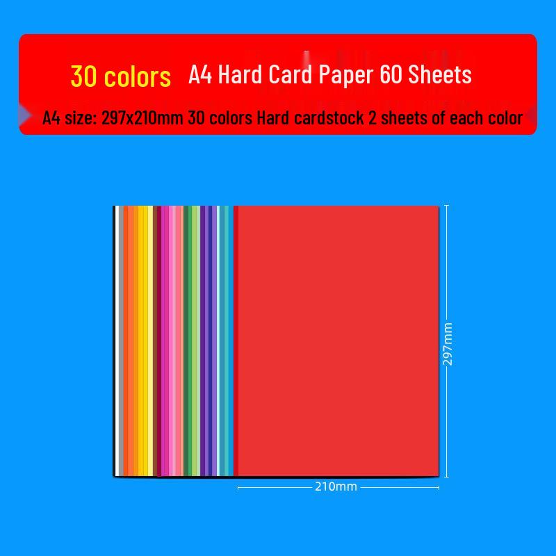 Thickened A4 Children's Handmade Colorful Cardstock for DIY, Painting, and Cutting Activities, 8K Kindergarten Craft Paper