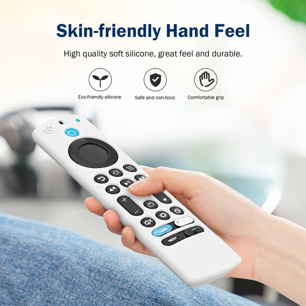 Remote Control Case For Amazon Fire TV-4 Alexa Voice Remote Drop Proof Solid Color Soft Silicone Cover Sleeve
