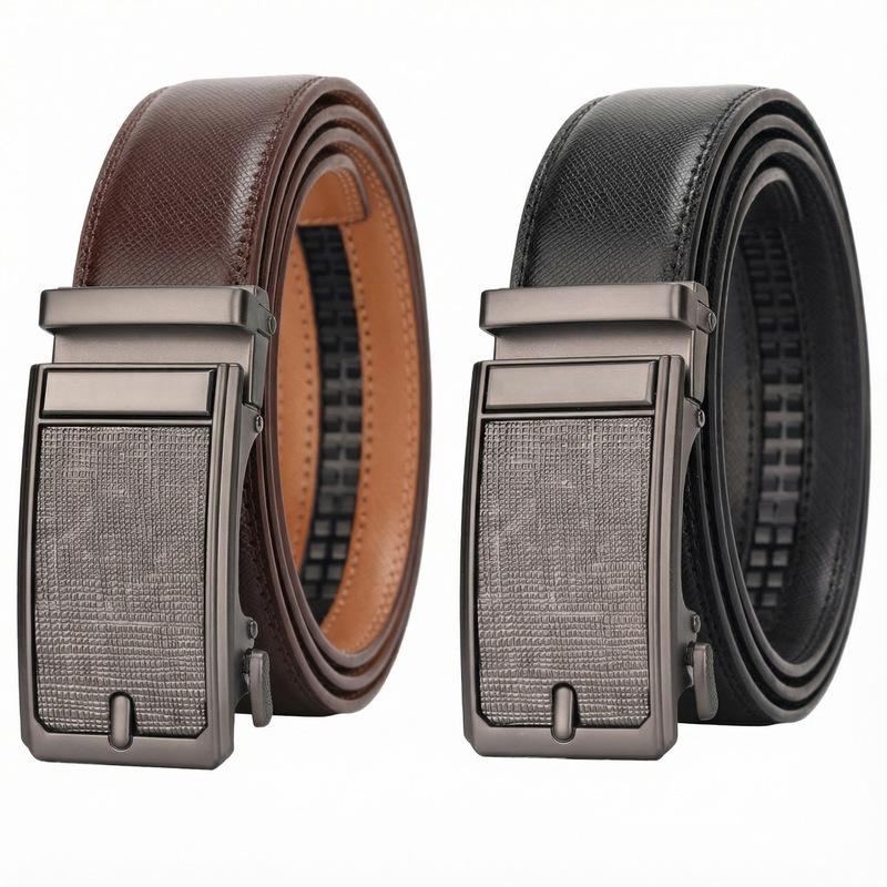 Men'S Automatic Buckle Cowhide Belt Men'S High-End Business And Leisure High-End Sense Versatile Belt Youth Belt