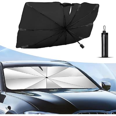 Umbrelă de soare pentru parbriz față, 1 pachet, umbrelă de soare pentru parbriz, 2024 Upgrade pentru umbrelă de mașină pentru blocarea razelor UV Păstrați mașina răcoroasă, potrivită pentru