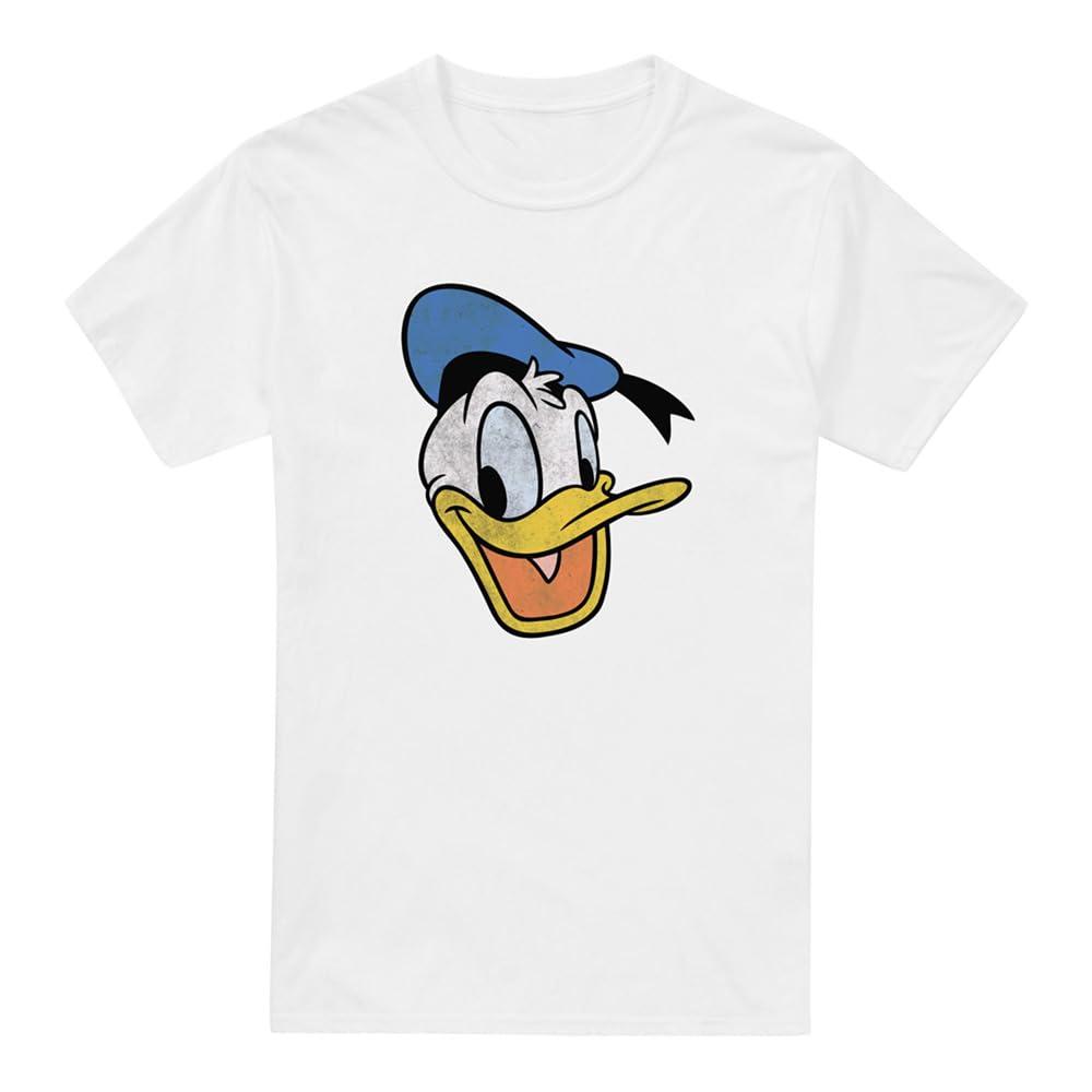 Disney Mens Donald Duck Vintage Face T-Shirt