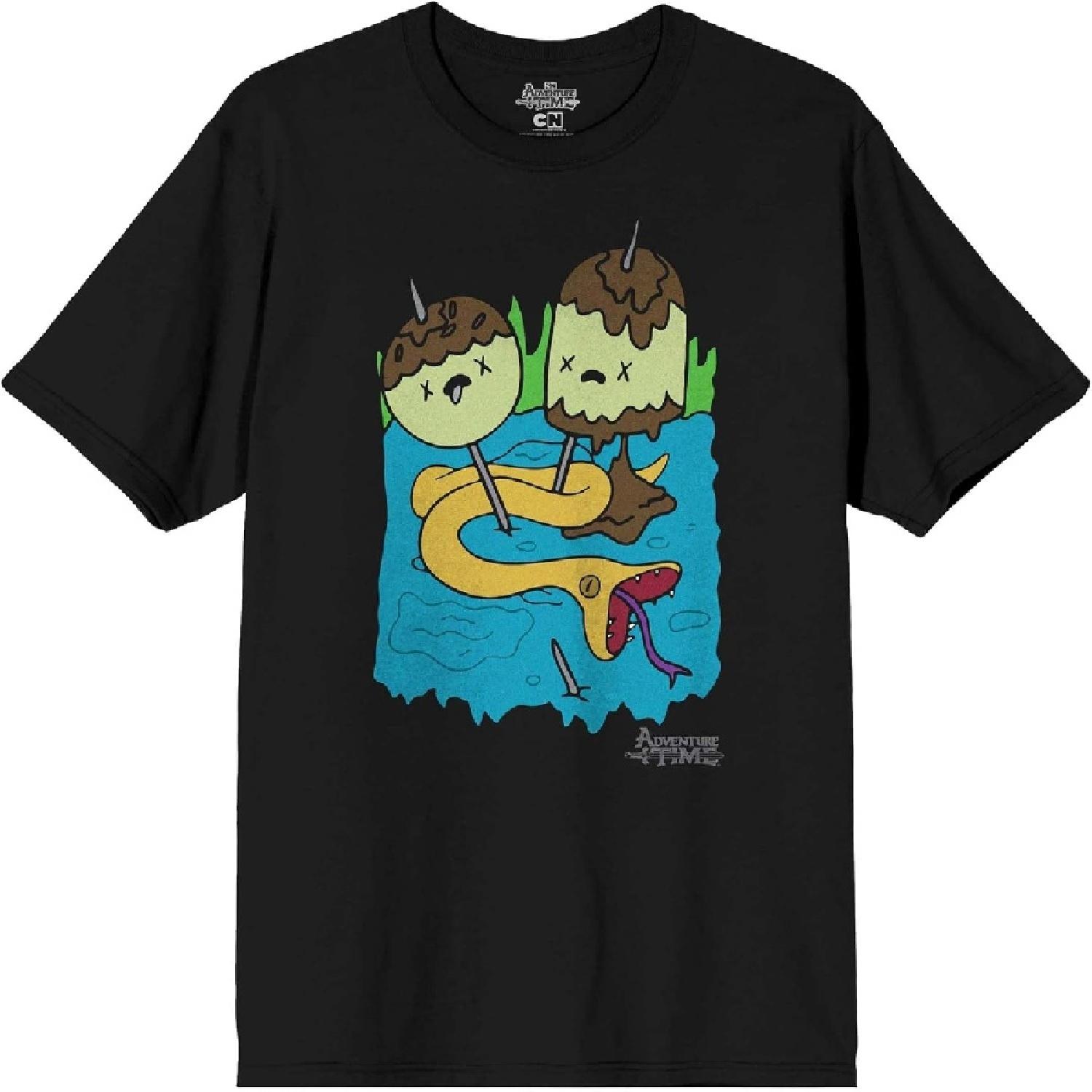 Время приключений Футболка с принцессой Бубльгум Мужская черная футболка с коротким рукавом S