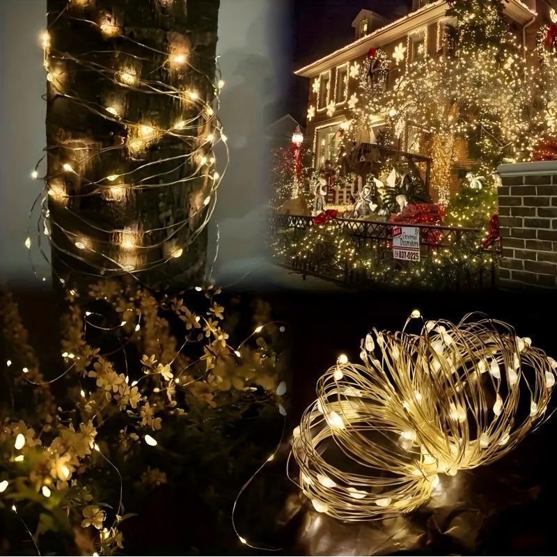Outdoor Multi-color Solar String Lights - Copper Wire Fairy Lights for Garden and Festivals