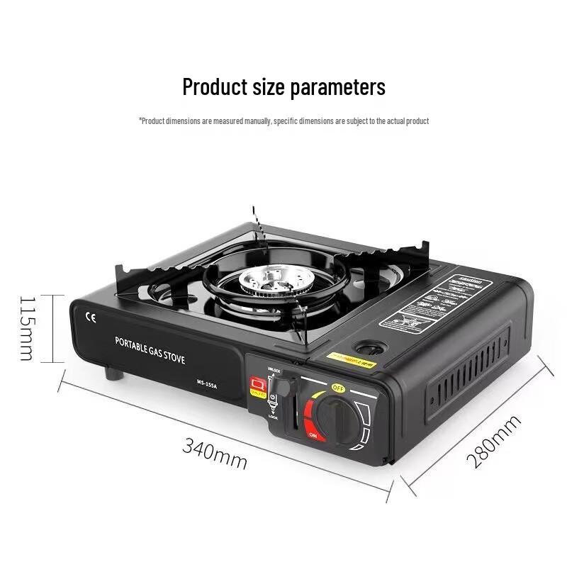 ZISIZ Outdoor Portable Gas Stove with Grill Pan