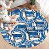 Hertha BSC Custom Name Round Area Rug,Carpet Rug for Living Room Bedroom Sofa Playroom Decor,Non-slip Floor Mat