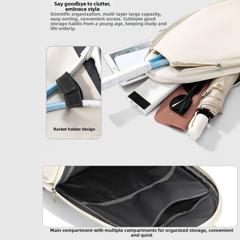 Waterproof Pickleball Backpack Large Capacity Racquet Bag Tennis Backpack  Outdoor Activities