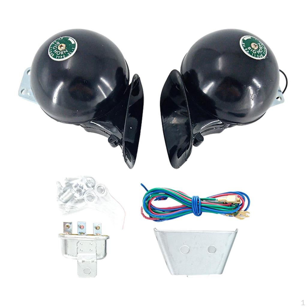 Electric Black Horn Car Waterproof Automotive Accessories, Compact ,Super Loud 12V