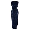 Sequin Shiny Women Long Sleeveless Bodycon Dress Evening Party Wedding Formal Hip Package
