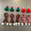 18cm Mini Pom Pom Christmas Scarf & Hat Accessories for DIY Doll