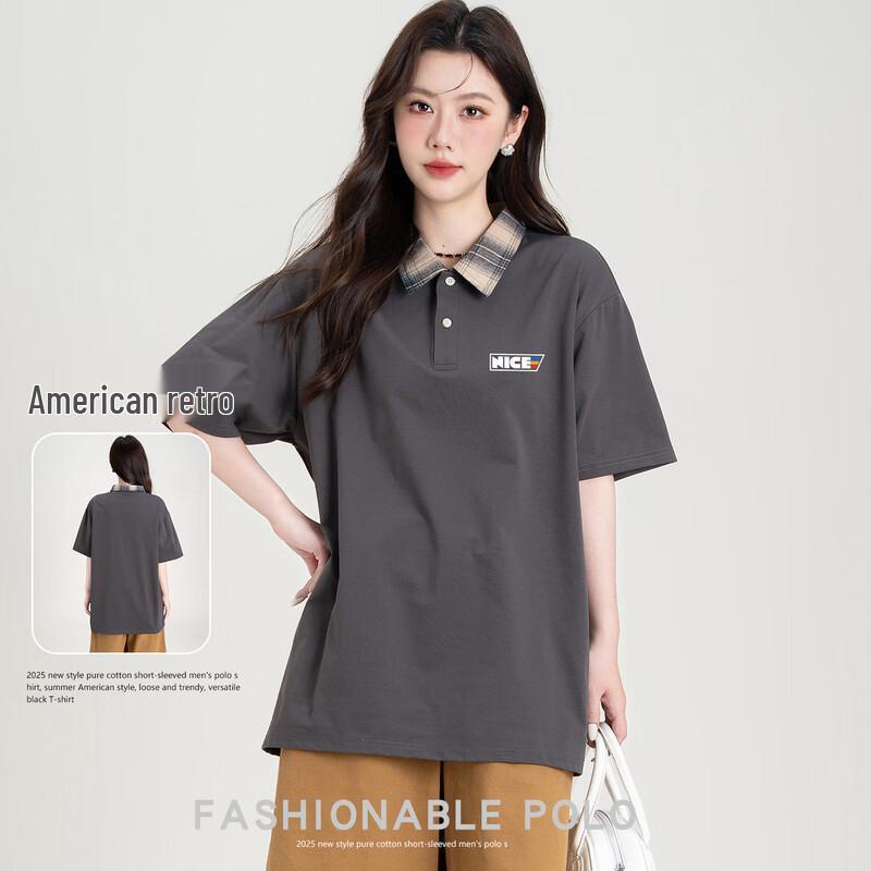 

Baleno Men s Loose Fit Plaid Patchwork Polo Shirt 2XL