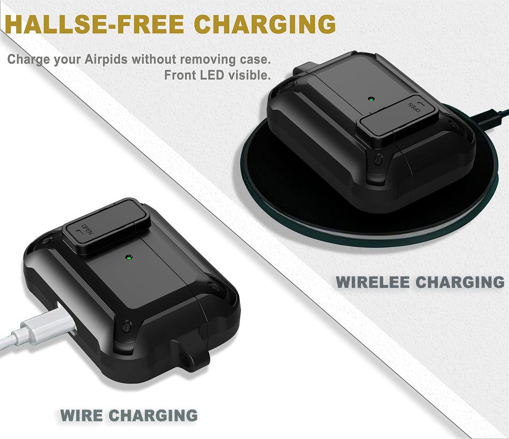 for Airpods Pro 3 Case Safety Lock Case for Apple Airpod Pro 3 (2025) with Cleaning Kit Drop Protection Air pods Pro3 Case Cover