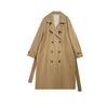 Trench da Donna Taglie Forti Stile Coreano Ultra-Lungo Ampio con Collo Rialzato – Giacca Casual alla Moda, Versatile, Anti-Età