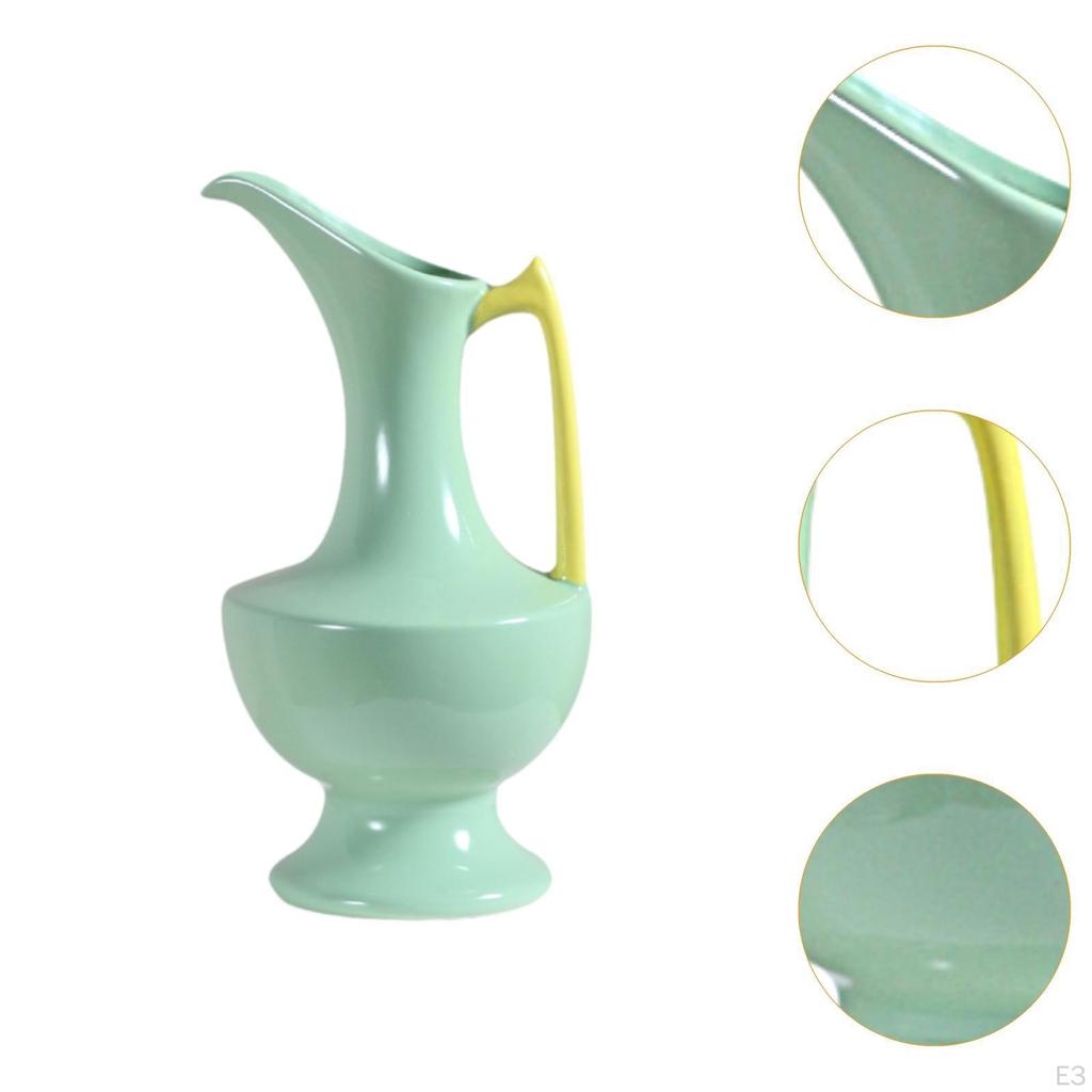 Flower Vase Decorative Table with Handles and Spouts Porcelain Water Pitcher Desktop