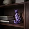 Abstrakte Katzenfigur für Regale 3D-gedruckte Spiralfigur, Hohlskulptur, Modernes Handwerk Geschenk Kollegen Schreibtischregal, Minimalistische Kunst Home Office