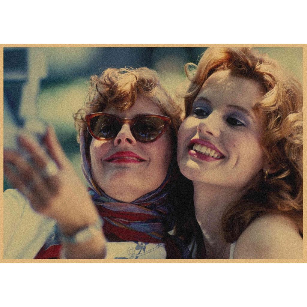 Thelma & Louise Retro Poster Kraftpapier Wandkunst Wandbild 364