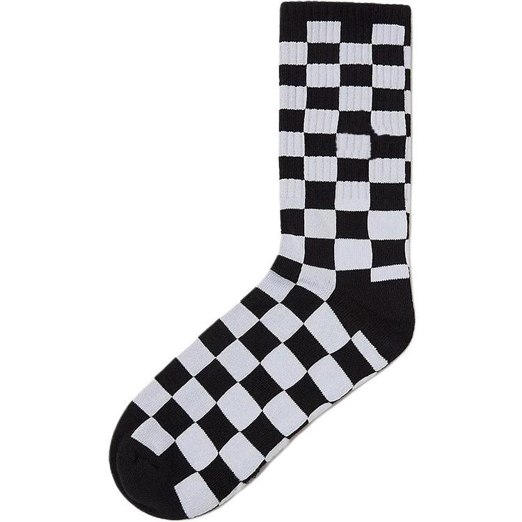 Vans CHECKERBOARD CREW Socks Unisex 1 Pack Black White VN000F0TY28 26-28