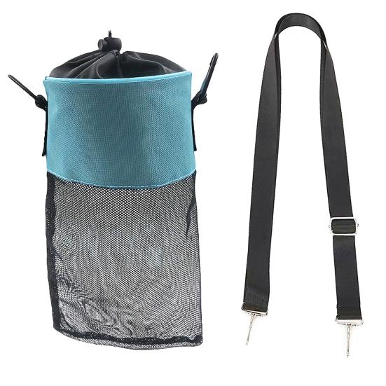 Mesh Clothespin Bag Holder with Drawstring Closure Breathable Moisture Resistance Large-Capacity Clothespin Storage Organizer