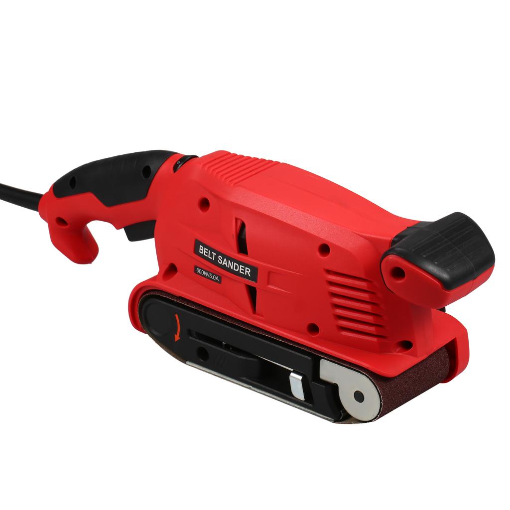 Slefuitor cu bandă pentru lemn, 600 W 6 viteze variabile Slefuitor cu putere cu 12 bucăți curele de șlefuit 75x457mm,