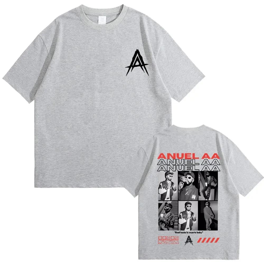 Rapper Anuel Aa Real Hasta La Muerte Baby Graphic Tshirt Unisexs Vintage Fashion Tshirt Unisex Wounisex Hip Hop Oversized Short Sleeve