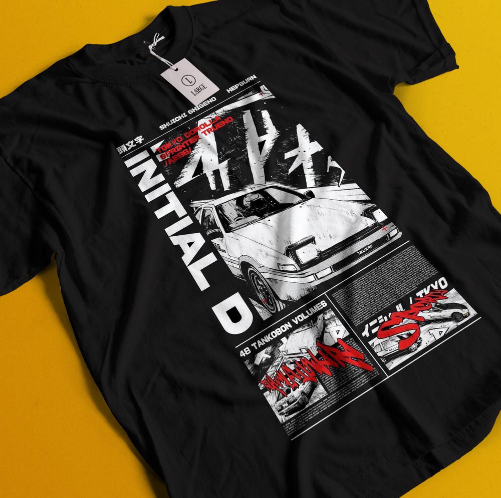 

Футболка Initial D Футболка Такуми Фудзивара Аниме Футболка Футболка Бунта Нацуки Кэйсуке 4XL