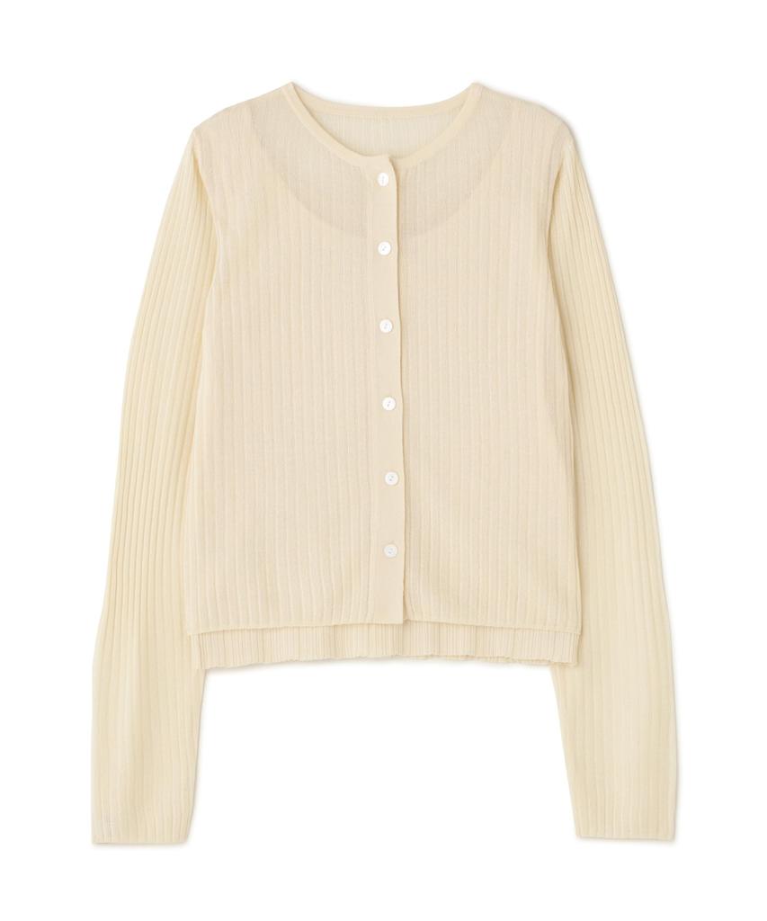 Natural Beauty Cardigan and Layered Tank Knit Size M [N Basic] Set, Women's, Off-White,