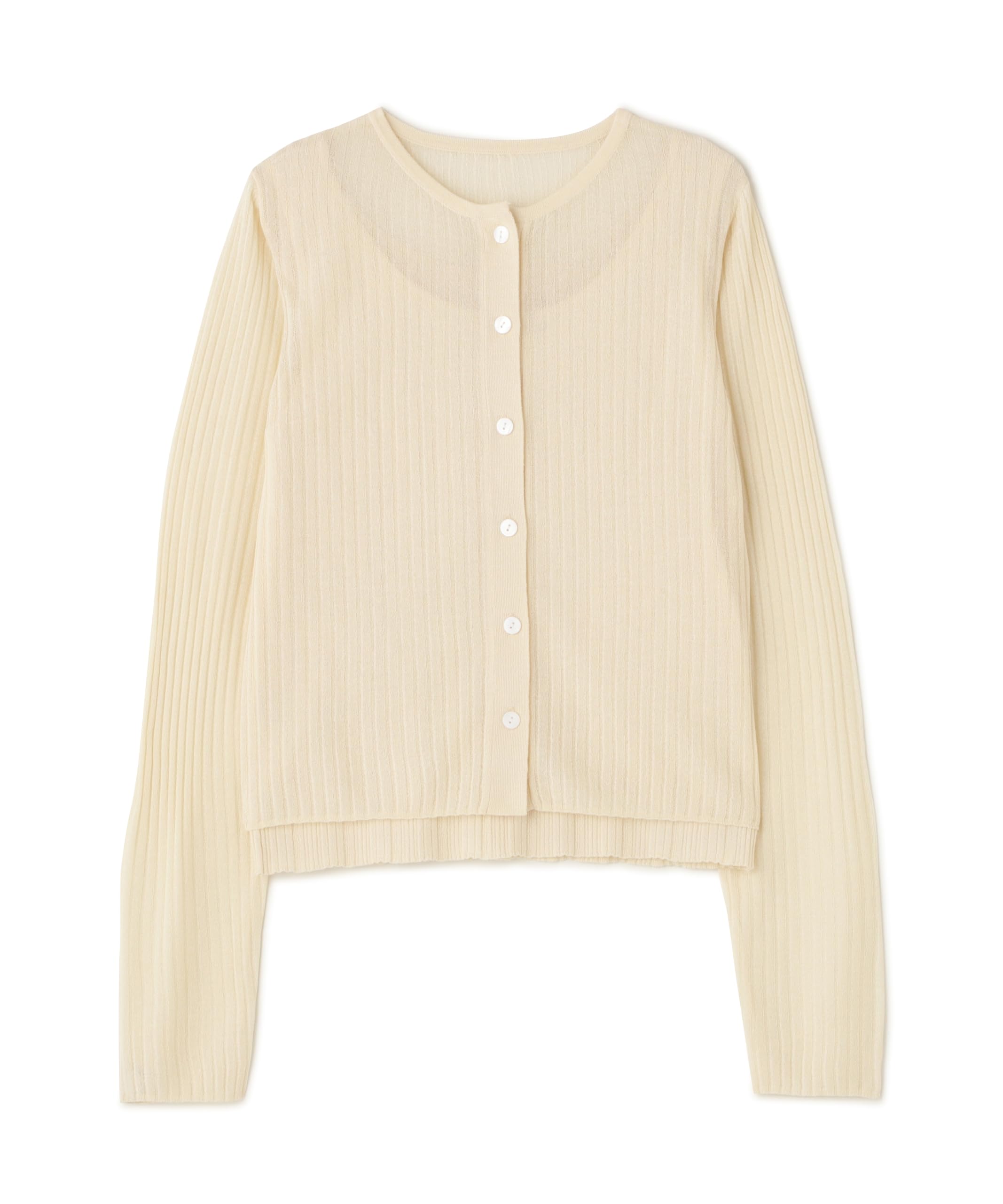 

Кардиган и многослойная майка из натурального трикотажа, размер M [N Basic] Набор, женский, молочно-белый,