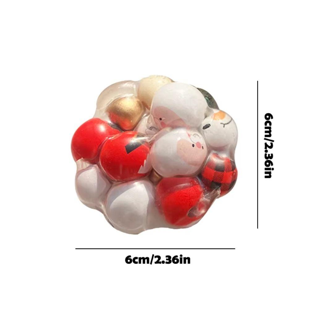 TPR Cartoon Fidget Toy Kneading Noisy Ball Pinch Toy Christmas Squeeze Toys  Xmas Party Favors