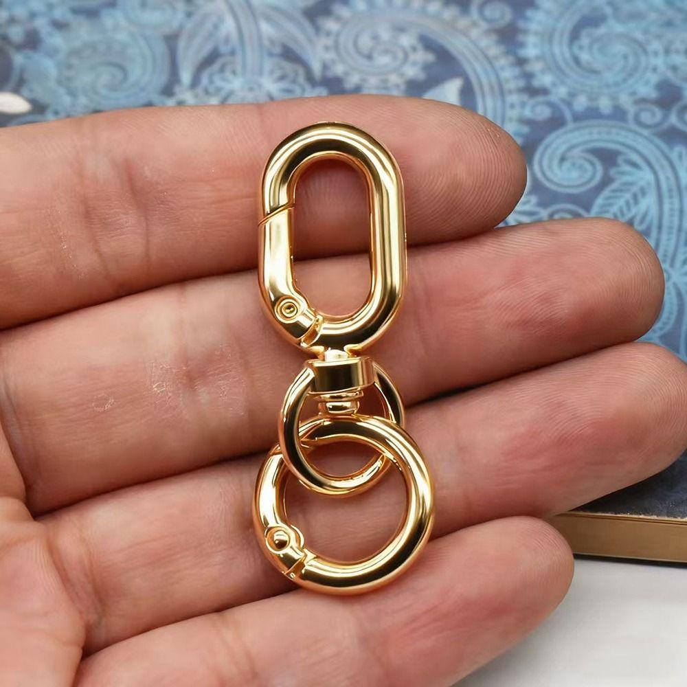 10Pcs 10 pcs Metal Snap Hooks Swivel Clasp Spring Snap Hooks Carabiner Key Ring Hook  Lanyard