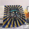 1Pc Eye of Horus Print Flannel Blanket, High quality Comfortable for All Seasons, Home Decor, Warmth and Comfort, Perfect for Christmas Gifts W31