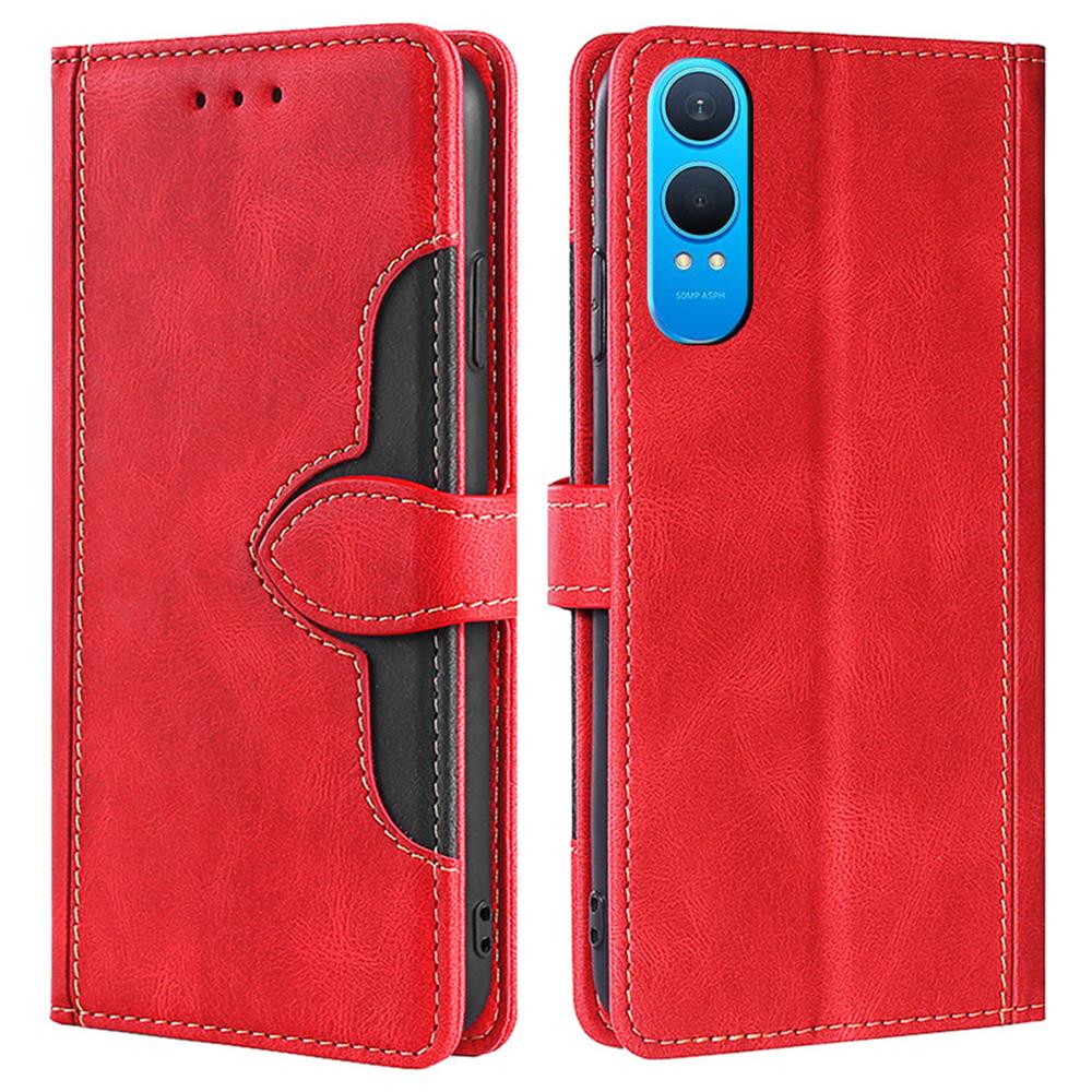 For OnePlus Nord CE4 Lite 5G/Oppo K12x 5G (China) Case Leather Wallet Phone Cover with Straw Hat Magnetic Clasp
