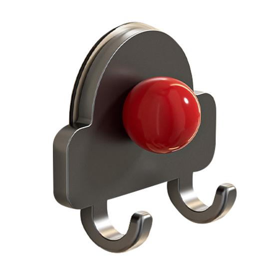 Suction Cup Hook No Drilling Hanging Hooks Strong Load-Bearing Space-Saving Organizer Rack for Bathroom Kitchen S чёрный