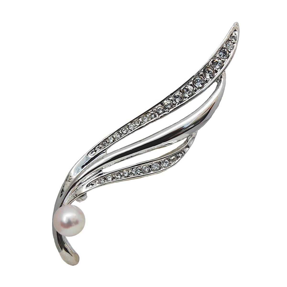 

Akoya pearl formal brooch ABR464 pearl brooch [enyapearl] білий