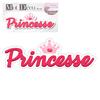Les Trésors De Lily [Q7316] - 3D Wooden Decorative Word 'Princess' Pink White - 45x15x1 Cm