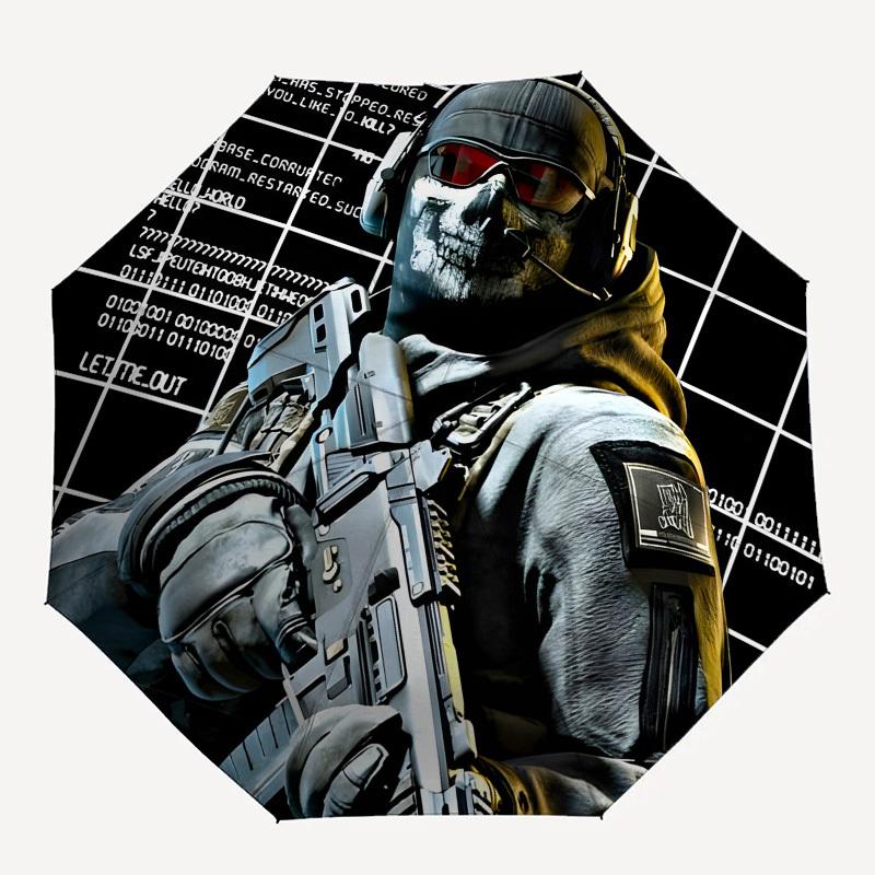Cyberpunk Soldier Automatic Opening and Closing, 8 rib Structure Portable Umbrella, Suitable for Men and Women in All Seasons  Perfect Gift