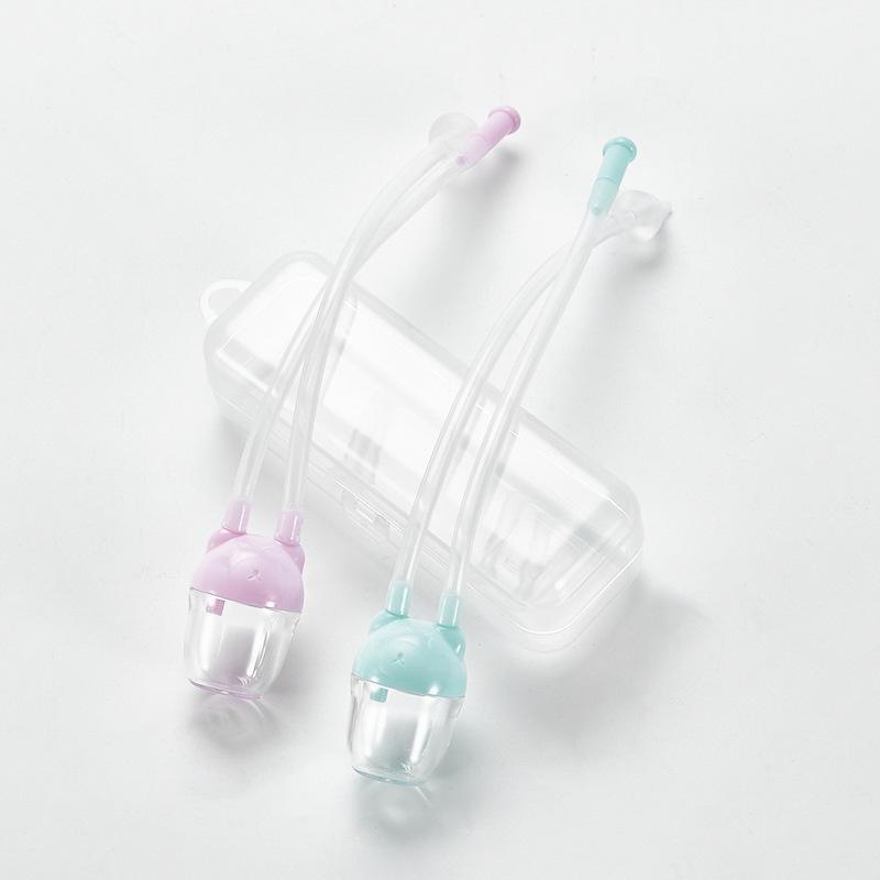 

Детский назальный аспиратор с мундштуком для отсасывания с защитой от обратного заброса - Средство для облегчения заложенности носа с контейнером для хранения Pink Mouth-Suction with PP Box