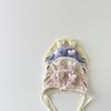 Koreanische Baby Warme Strickmütze Neu Winter Herz Ohrenklappen Mütze für Neugeborenenfotografie Requisiten Niedliche Kleinkind Weiche Mütze 0-14M