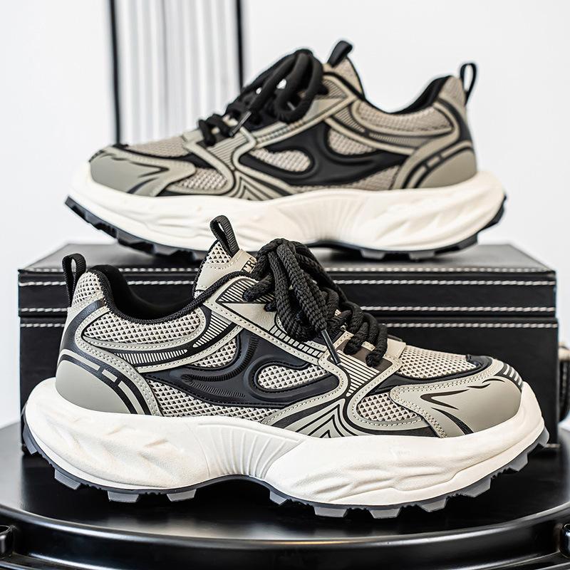 

Повседневные универсальные кроссовки на платформе со шнуровкой, студенческие мужские кроссовки для улицы, новые ретро кроссовки для папы 44 зелёный