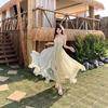 Summer New Light Green Chiffon Temperament Suspender Long Dress High Sense Fairy Vacation Dress