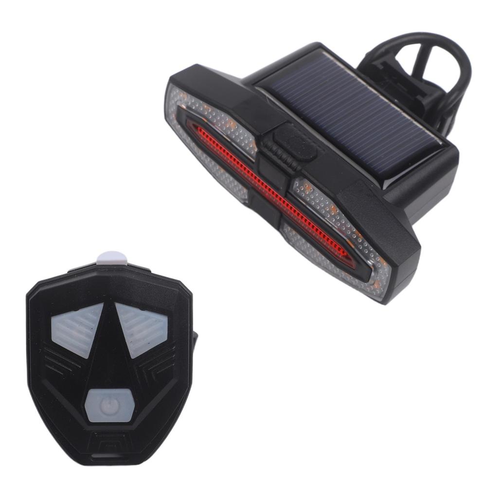 Feu Arrière Télécommandé Lumière Solaire pour Vélo Clignotants Sans Fil