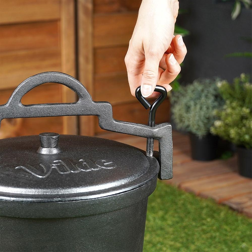 Hungarian Hunting Cast Iron Pot for Roasted Roasts, Campfire, 4l