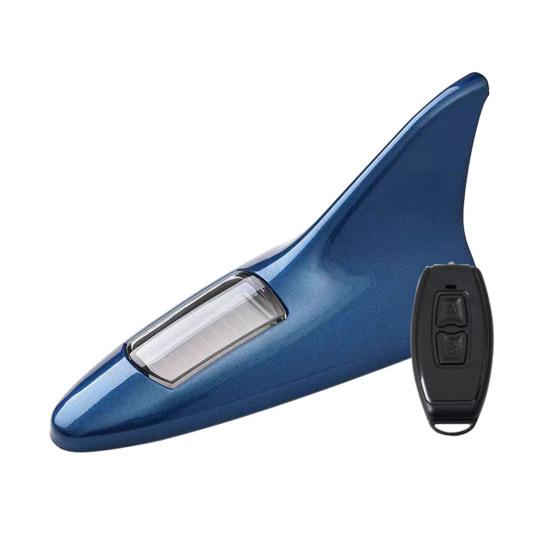 Solar Shark Fins Antenna Light for Car Roof Top LED Warning Lamp with Magnetic Mount Waterproof Auto Tail Decorative Night Safety Light for Cars
