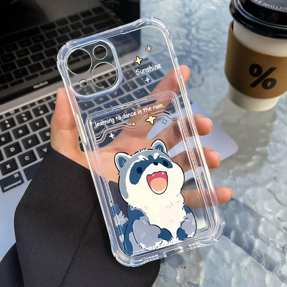 

Чехол-карточка для iPhone 11 13 XR 15 14 Pro Max iPhone 12 16 7 8 Plus XS Max Samsung S24 S23 A15 A55 A05 A54 Redmi 12 13C 13 9 с защитой от мультфильмов iPhone 15 Pro чистый