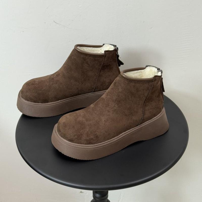 

Женские новые зимние низкие ботинки на толстой подошве с увеличением высоты, бархатные утепленные, холодостойкие, на мягкой подошве, тонкие хлопковые ботинки 40