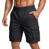 Mens Relaxed Fit Multi Pocket Cargo Shorts Casual Loose Fit Work Shorts with Button and Zipper Closure for Outdoor Activities