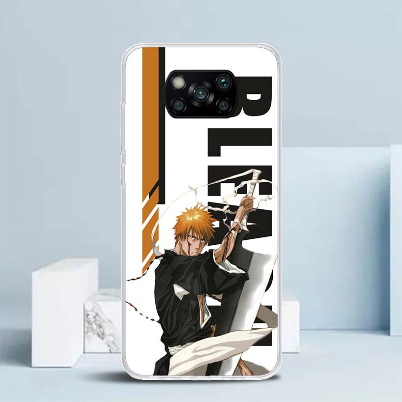 Anime Bleach Ichigo Kenpachi Soft Cover for Xiaomi Poco F7 Ultra X7 X6 X5 Pro M7 Phone Case Redmi 15 15C 13 13C 12 12C 10 10C Pr