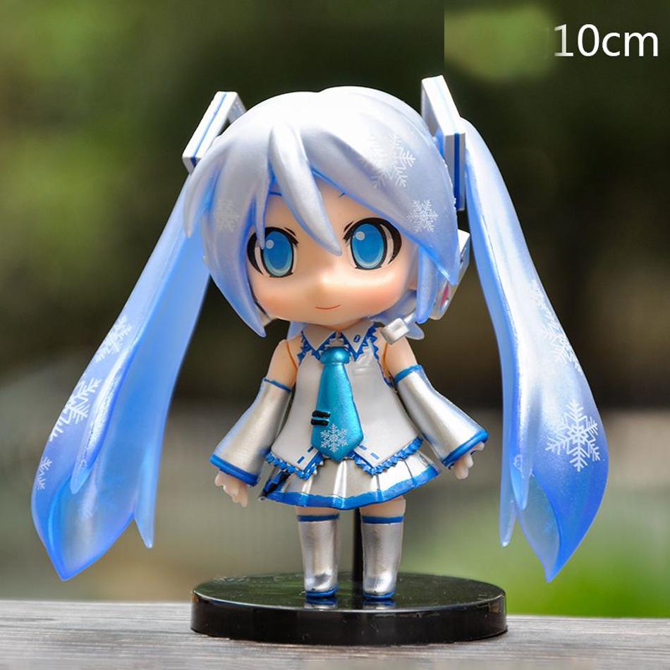 

The New Hatsune Miku Figure Mini Character Ornaments Kawai Pink Green Hatsune Home desk Decoration Adult Durable Toy