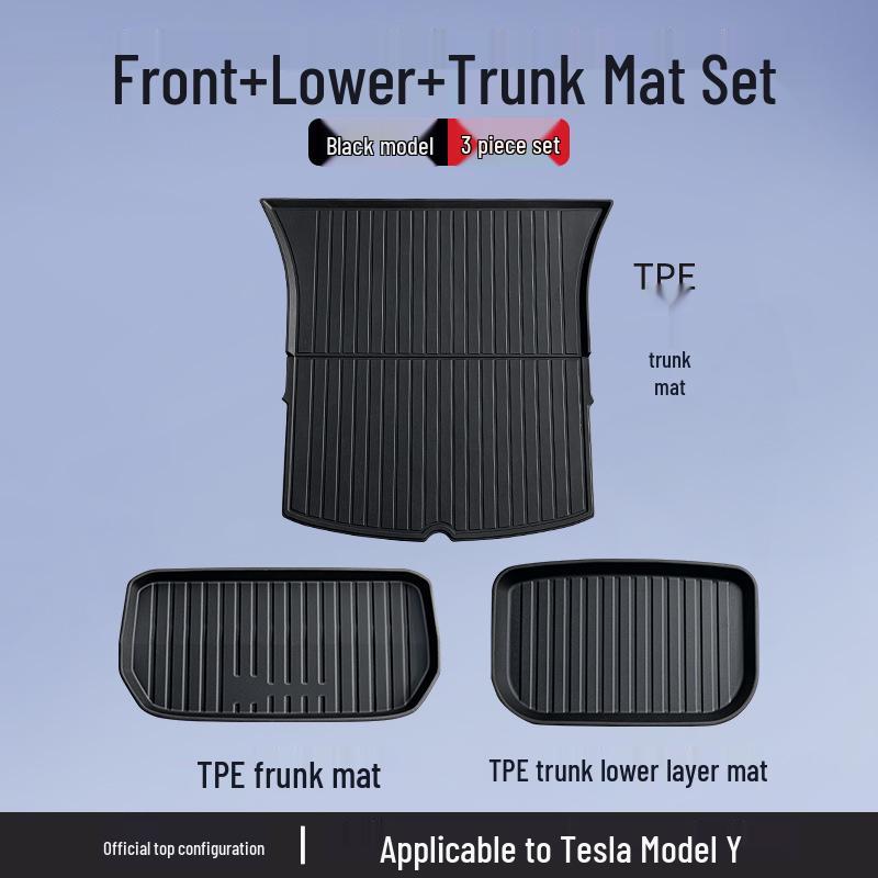 Tesla Model 3/Y Updated Trunk Mats - Front & Rear TPE Protective Accessories