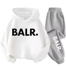 Herbst Warm New York Letter Cool Grafikdruck Kinder Langarm Hoodie + Hose Anzug 2er Set Sweatshirt Junge Mädchen Kind Sportbekleidung