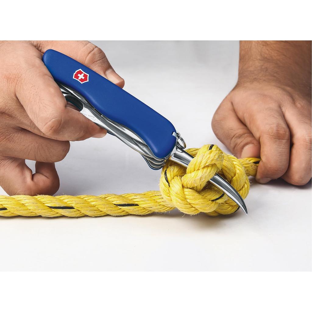 VICTORINOX Skipper Pro Blue Knife Lanyard Shackle Key Equipped with Marlin Spike Swiss Made Multi Tool with 12 Functions [] 0.8503.2MW